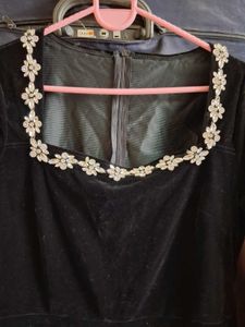 Elegant Black Velvet Jumpsuit