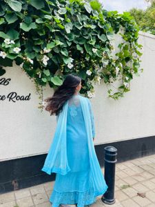 Sky Blue Chikankari Kurta Set