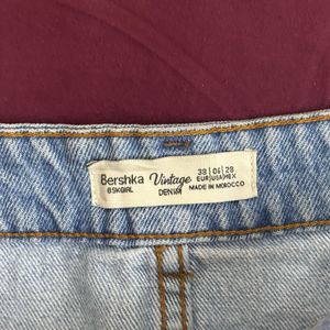 Bershka Denim mini skirt