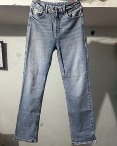 High Waisted Straight Denim