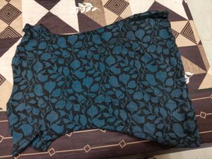 Black Top With Blue Floral Print
