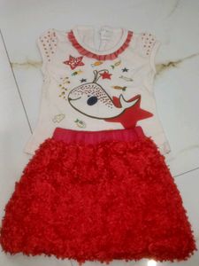 Cute Whale &amp; Star Print Top for Girls