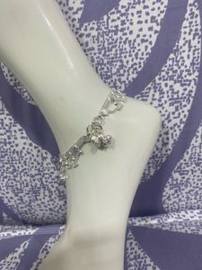 Silver Anklet with Tiny Bells