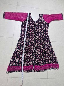 Front Slit Floral Print Kurti