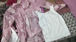 Chic Pink Floral Sheer Button-Up Shirt