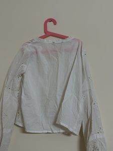 Cotton Schiffli White Top
