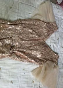 Sparkly Rose Gold Sequin Dress
