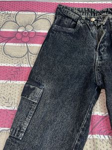Dark Wash Cargo Jeans