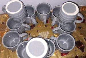 Set of Grey Ceramic Mugs