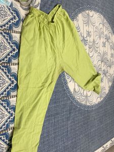 Light Green Relaxed Fit Palazzos