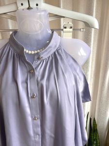 Imported lavender Cold Shoulder Blouse