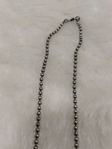 Silver Look Alike Long Necklace