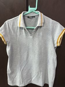 Casual Gray Polo T-Shirt