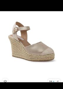 Gold Espadrille Wedge Sandals