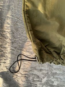 Olive parachute pants