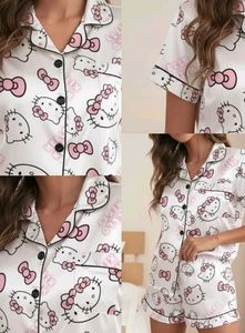 Hello Kitty night Set - White &amp; Pink