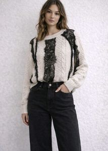 Lace Detail Knit Sweater