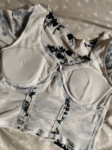 Floral Mesh Top