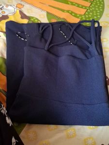 Navy Blue Fit and Flare Dress