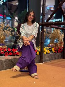 Elegant Floral farshi salwar suit