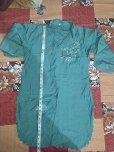 Teal Embroidered cord set