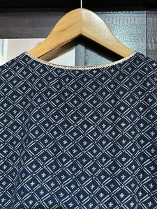 Elegant Ethnic Gown with Geometric Print