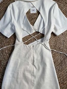 New Zara Cut-out Ruched Dress