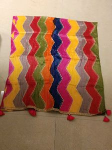 Vibrant Zigzag Dupatta with Tassels