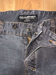 Balmain Style Dark Wash Moto Jeans