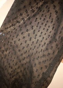 Elegant Black Sheer Dot Dress