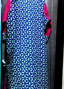 Stylish Pink Kurta with Geometric Print