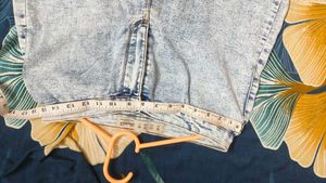 Acid Wash High-Waisted Jeans
