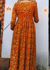 Floral Orange Beautiful Kurta🤌✨️🧡