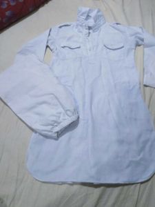 Boys White Ethnic Kurta Set