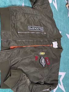 Olive Green Bomber Jacket