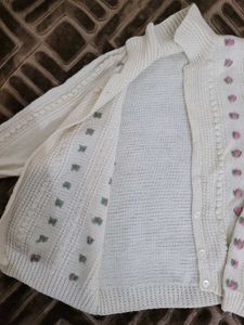 Vintage Floral Knit Cardigan