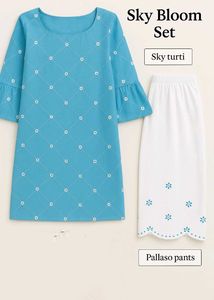 Light Sea Green Kurta And Plazo