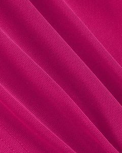 Mesh V Neck Ruched Strappy Hot Pink Crop Top