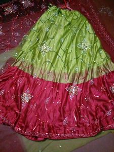 Embroidered Stitched Lehenga