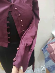 Elegant Burgundy Blouse