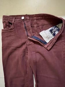 B1G1 Maroon Wide Leg Jeans