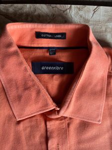 Mens Formal Shirt Orange Colour