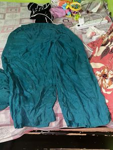 Teal Embroidered Kurta