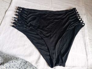 High-Waisted Strappy Bikini Bottom