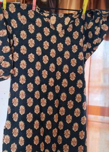 Classic Blue Denim Jeans with Short kurti combo
