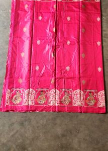 Vibrant Pink sami pure slik Saree with Traditional
