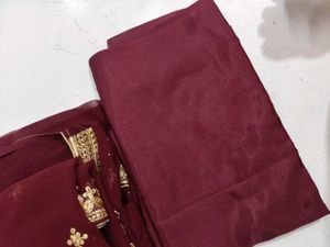 Embroidered gorgette suit