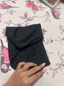 Black High-Waisted Swim Bottoms