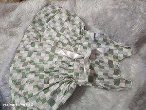 Cute Girls' Checked Summer Dress