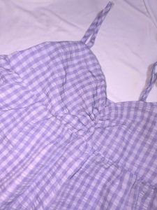 Cute Purple Gingham Cami Top